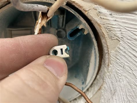 ceiling electrical box screw hole broken|replacement screw hole for outlet box.